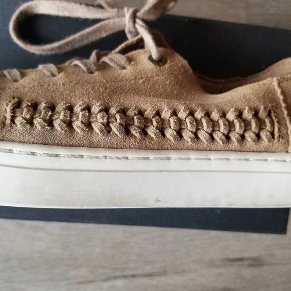 TOMS Lennox Sneakers Tan Suede Size 8.5 - Picture 7 of 9